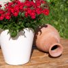 Cache pot "Zante" effet terre cuite qualité premium - 3L 20 cm