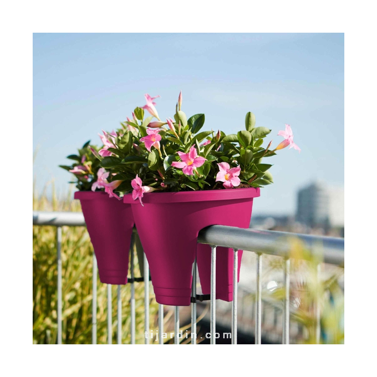 TIJARDIN : jardinière Corsica Flower Bridge, Pot coloré pour balcon