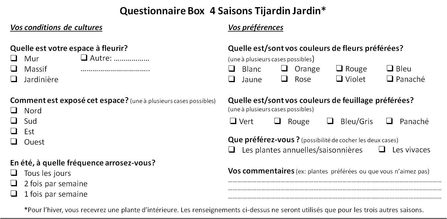 Exemple de questionnaire